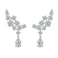 Moissanite Drop Earrings with Certificate 100% 925 Sterling Silver Plated 18k Gold Water Drop Pear Cut Diamond Earring Jewelry