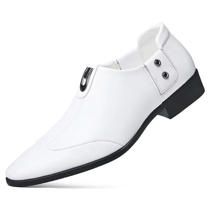 Summer Men's Breathable Mesh Casual Fashion Black/White Leather Board Shoes Comfortable Insole Suitable for Business Occasions