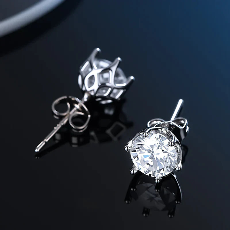 GRA Certificate Promotion 100% Moissanite Earrings for Women Pass Diamond Test Pen Ear Studs 925 Sterling Silver Fine Jewelry