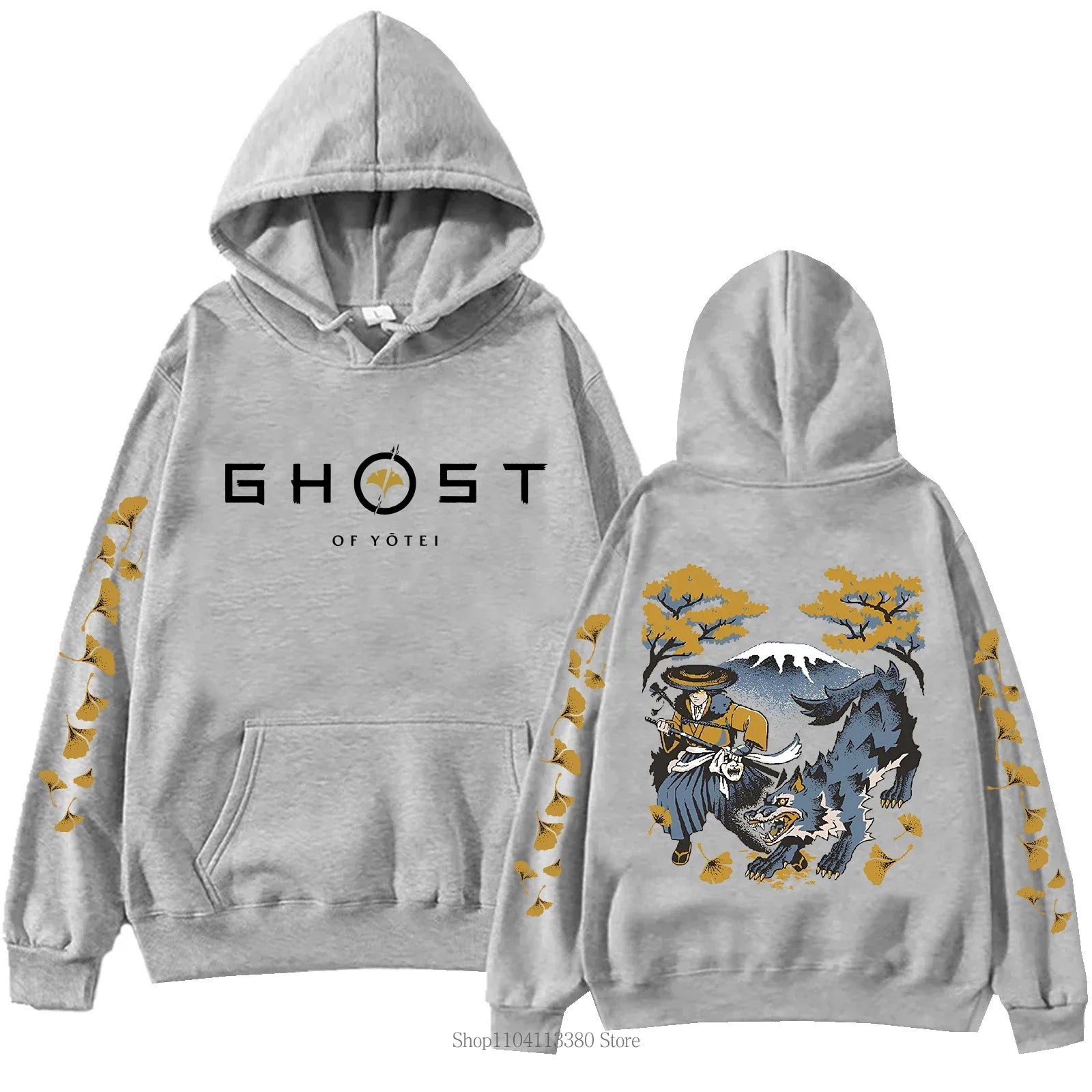 هودي بطبعة Ghost جديدة خريف وشتاء للرجال والنساء، كاجوال على طراز هاراجوكو، بلوفر بأكمام طويلة من الصوف بتصميم أركان فينتاج Y2K