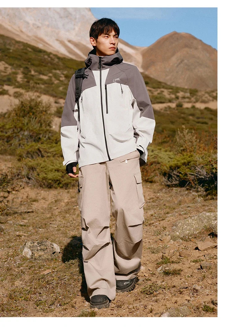 Down Jacket Men Three-in-One 2026 Winter New Colorblocked Stand-Up Collar Protective Outerwear