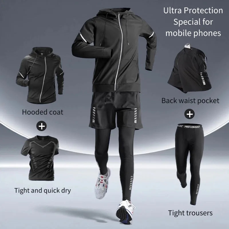 2025 new sports suit, men's running gear, suitable for leisure and outdoor fitness