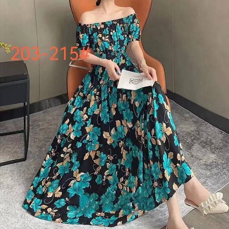 New Summer Dress Women Indian Clothes Cotton Linen Long Maxi Vintage Sexy Korean Casual Bohemian Floral Robe Vestidos Feminino