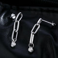 D VVS1 2.5mm Moissanite Tassel Earrings for Women GRA Certified Fine Jewelry Gifts s925 Sterling Sliver Earring