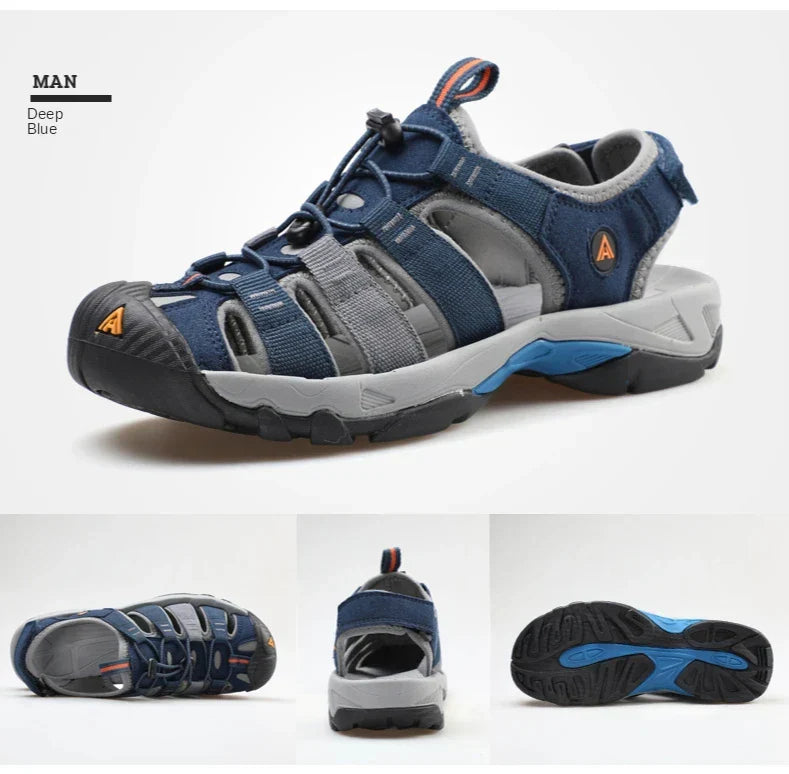 Summer Outdoor Sandals for Men Breathable Hiking Shoes Water Beach Mens Sandals Camping Climbing Aqua Sneaker