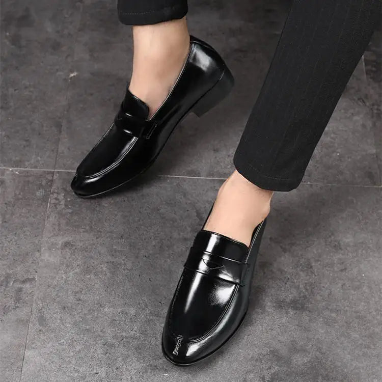 Business Pointed Toe Men's Formal Loafers Shoes Spring Autumn New Legitimate Leather Footwear Cheap Clearance Social Shoe Male
