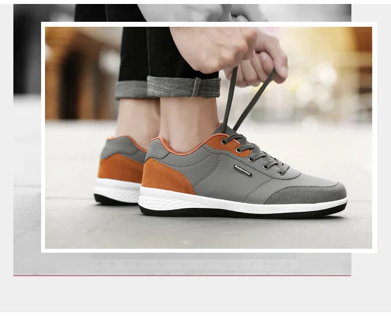 Men Shoes Spring Autumn Waterproof Walking Sneakers Leisure Male Leather Sports Shoes Non-Slip Footwear Tennis for Men