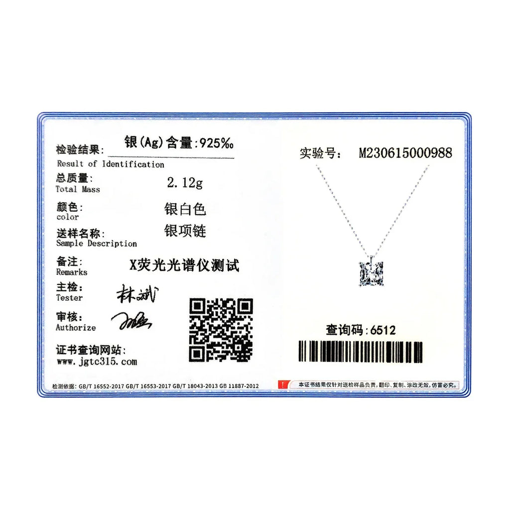 925 Sterling Silver Square Sparkling AAAAA CZ Pendant Necklace Platinum Plated Neck Chain for Wowen Weddng Fine Jewelry