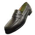 Luxury Men's Loafers Black Coffee Slip On Snake Print Mens Casual Shoes Wedding Office Banquet Genuine Leather Shoes Men