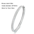 D VVS1 Moissanite Bangle Bracelets For Women Full Diamond Elegant Classic Solid 925 Sterling Sliver Jewelry Accessories