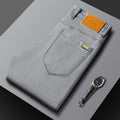 Spring/Autumn Fashion Trendy Solid Color Straight Leg Stretch Denim Pants Men's Casual Loose Fit Sports High Quality Trousers