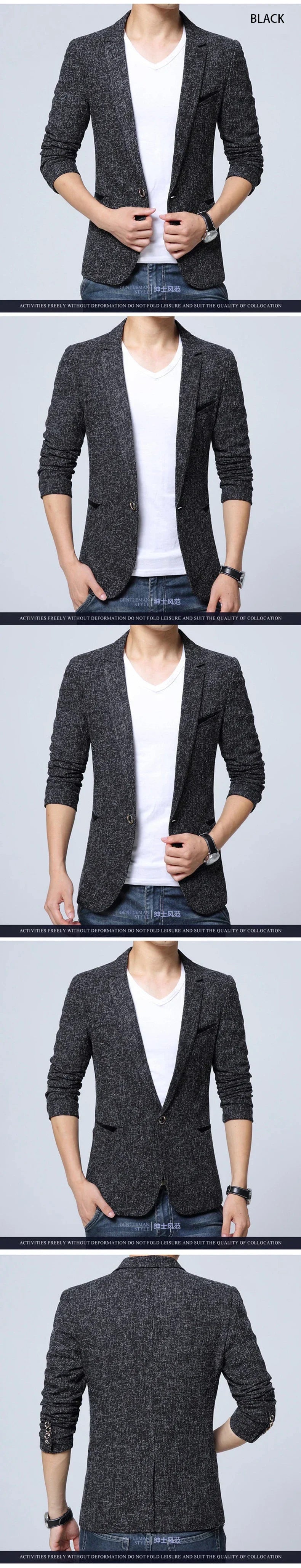 TFETTERS New Arrival Mens Blazer Jacket Suit Wedding Prom Party Slim Fit Smart Casual Suit Men Jacket Business Men Suit Jacket