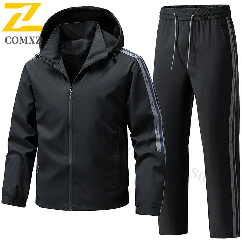 Men's Tracksuit Sets Autumn 2025 Fashion Sportswear Two Piece Sport Suit Jacket+Sweatpants Sweatsuit Men Sports Windproof Suit