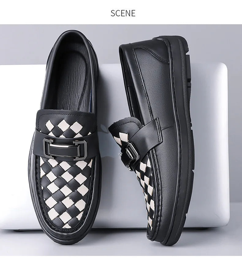Soft Sole Loafers Shoes for Man Summer Autumn New Designer Leather Shoes Male Fashion Business Casual Luxury Shoe Man
