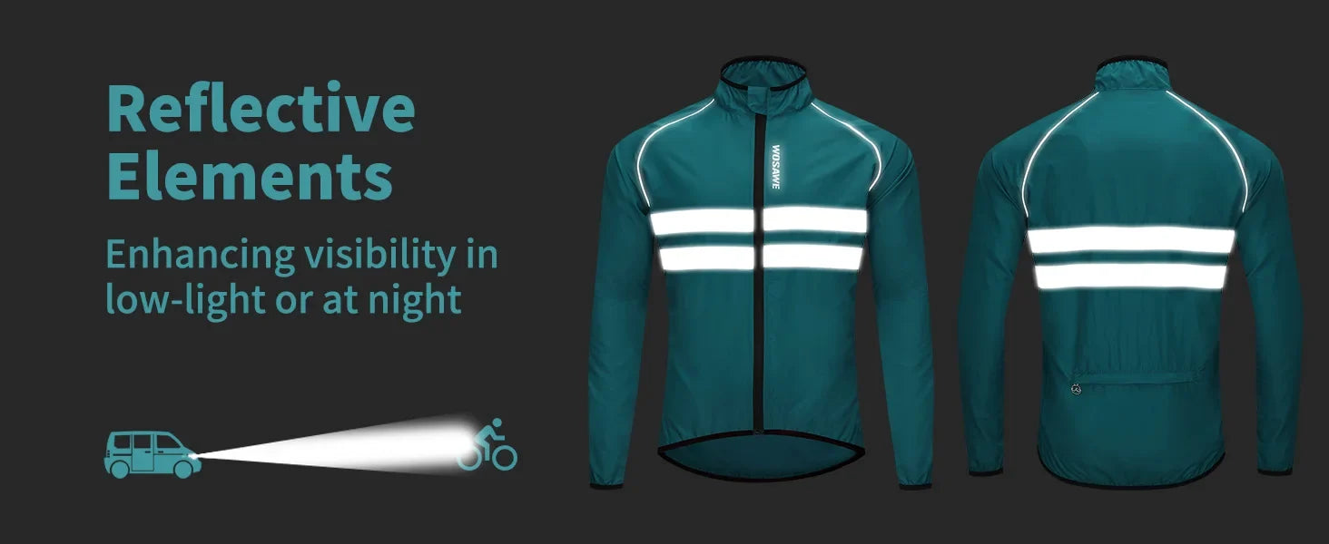 Men Cycling Windbreaker MTB Bicycle Long Sleeve Coat Water Resistant Outdoor Sport Jersey Bike Jacket Cycling Clothing