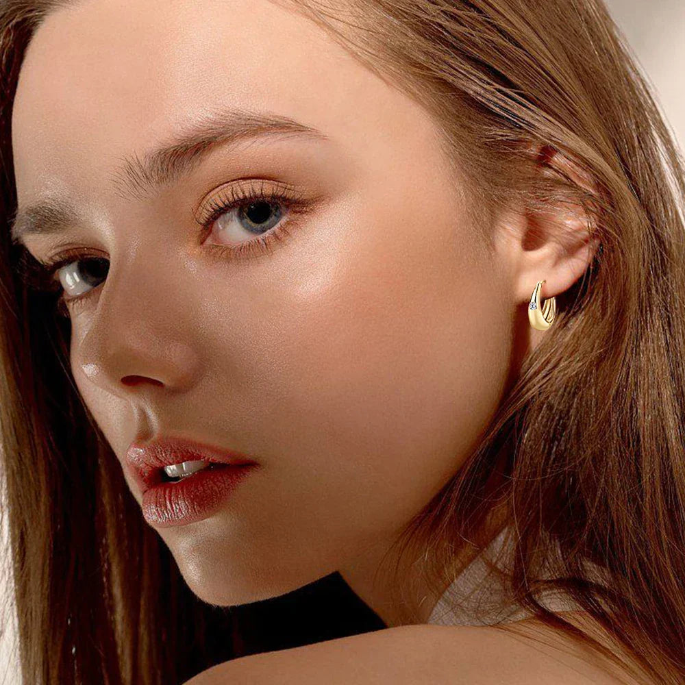 Exquisite Moissanite Diamond Hoop Earrings for Women 100% S925 Sterling Silver Plated 18k Yellow Gold Huggie Earring Wholesale