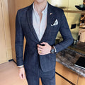 Suit Blazer+Pants Men Fashion Hosts British Style Work Business Wedding Casual Art Style Elegant Gentleman Cotton and Linen Suit