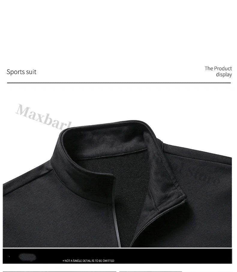 2025 Spring Autumn Sweatshirt SweatPants Trousers For Men Set Two Piece Black Tracksuit Hip Hop Streetwear Running Sport Clothes