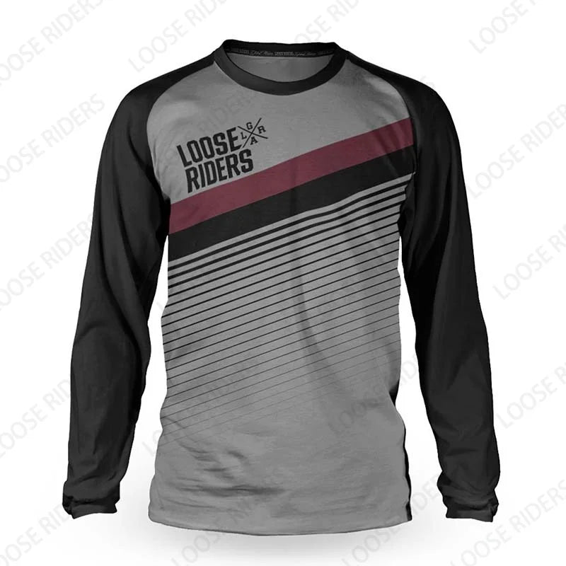 2022 Loose Rider Men's Long Sleeve Jersey DH Motocross Sportswear MTB Mountain Bike Downhill Shirt MX Mountain Bike Shirt