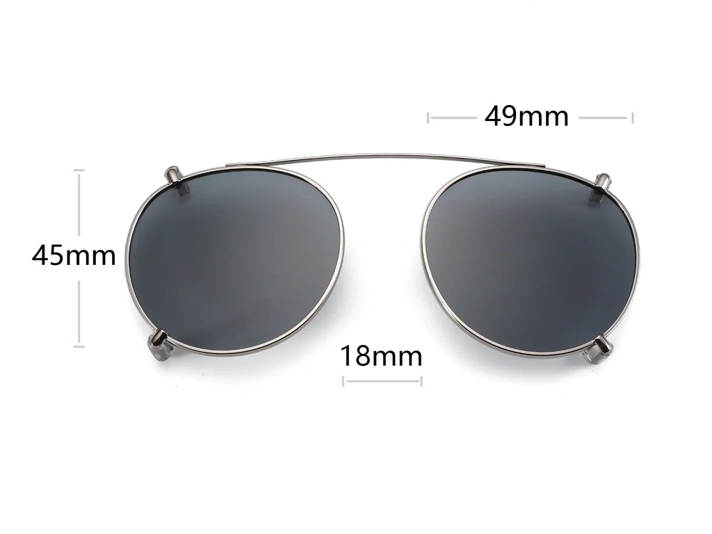 Steampunk Style Glasses (Anti Blue Light Blocking Eyewear) + Clip Lenses（Polarized Sunglasses Clips）for Women Men