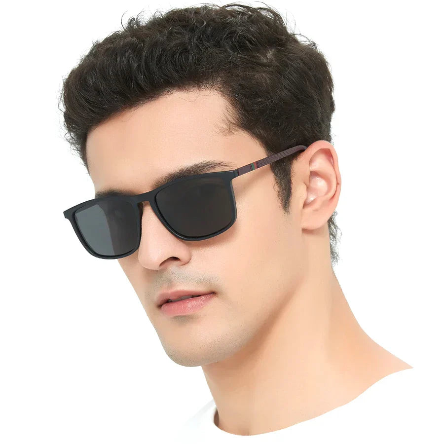3 PCS Fashion Vintage Check Square Sunglasses Men WomenDriving Fishing Luxury Brand Designer Sun Glasses Retro UV400  Eyewear