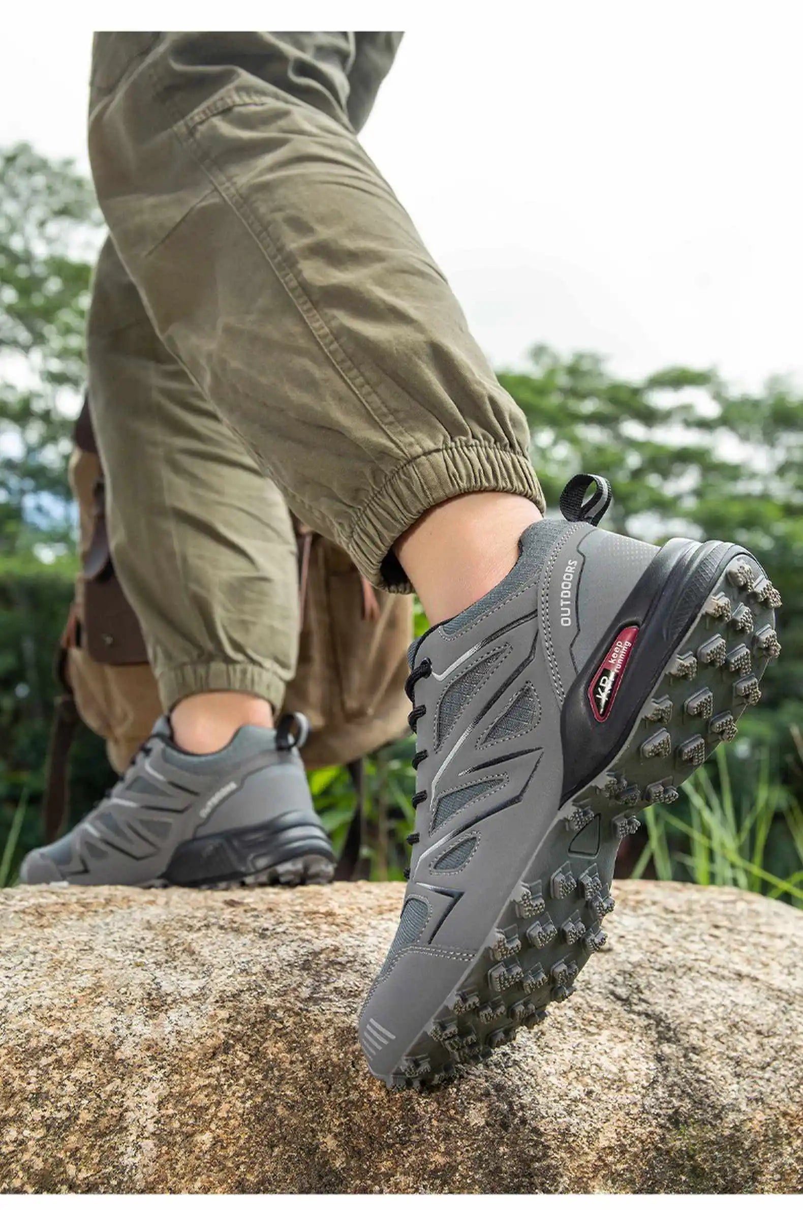 Waterproof Hiking Shoes Men‘s Outdoor Trekking Sneakers Mountain Climbing Camping Trainers Hunting Tactical Boots Bike Shoe Male
