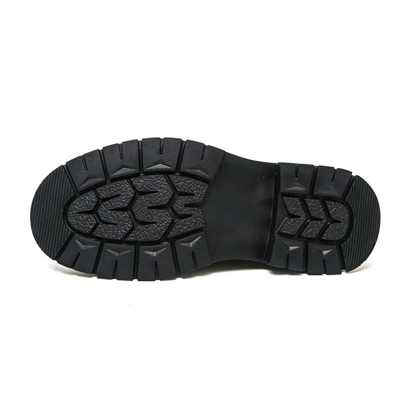 2025 New British-style black casual leather shoes for men's business formal wear large-sized work shoes trendy size 48
