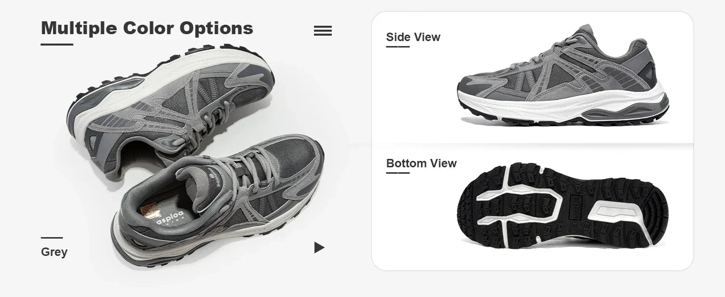 New Men Running Shoes Outdoor Casual Lightweight Breathable Sneakers Male Cushioning Non-Slip Vintage Sports Shoes
