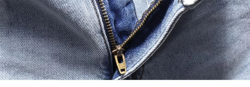 Spring and Autumn New Fashion Trend Solid Color Straight Stretch Denim Pants Men Slim Breathable High Quality Small Foot Pants