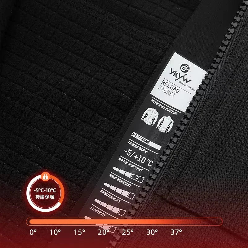 Men's Cycling Jacket Waterproof Windproof Road Bike Tops Winter 0°C Thermal Fleece Bicycle Jersey  Cycling Clothing