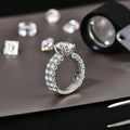 Luxury Cushion Cut 10*8mm Moissanite Diamond  Rings For  Women S925 Sterling Silver Engagement Jewelry Gift Top Quality