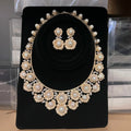 High Quality Zircon Pearls Jewelry sets Luxury Designer Flower Necklace Women Sparkling Dubai Bridal Party Costume Accessories