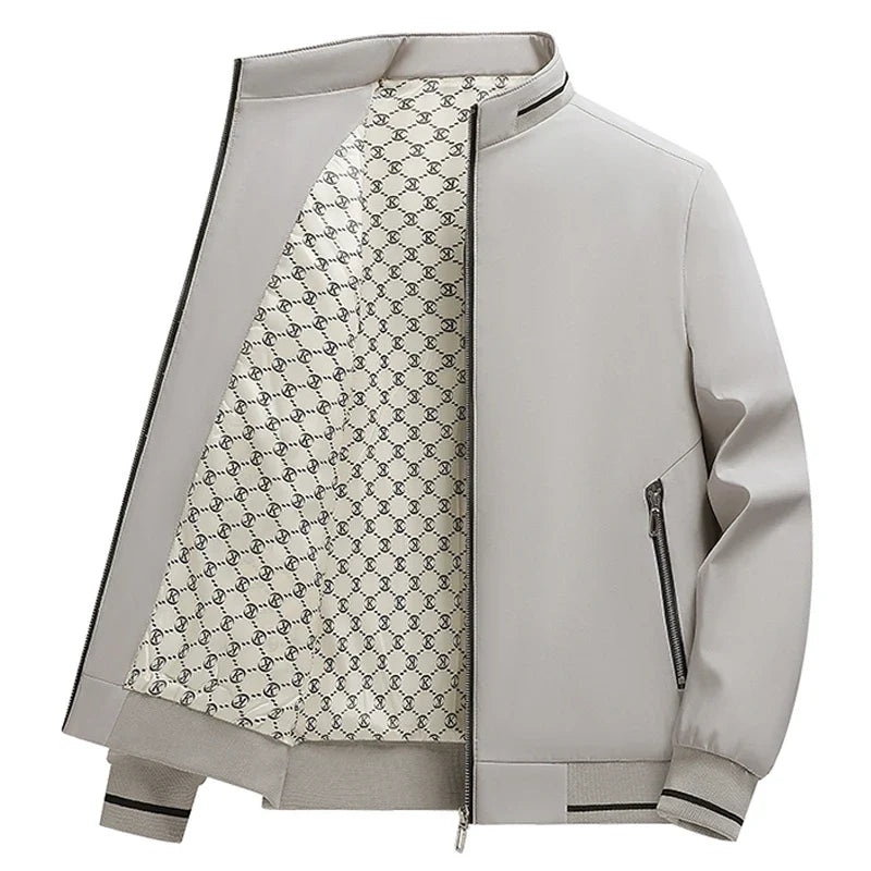 8XL Jacket Men Plus Size Autumn Casual Loose Coats Business Formal Jackets Spring Big Size Windbreaker Solid Outwear 6XL 7XL