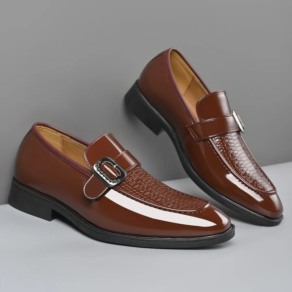 Party Wedding Oxford Footwear New Arrival Leather Men Casual Shoes Office Work Business Shoes Pointed Toe Loafers Brogue Shoes