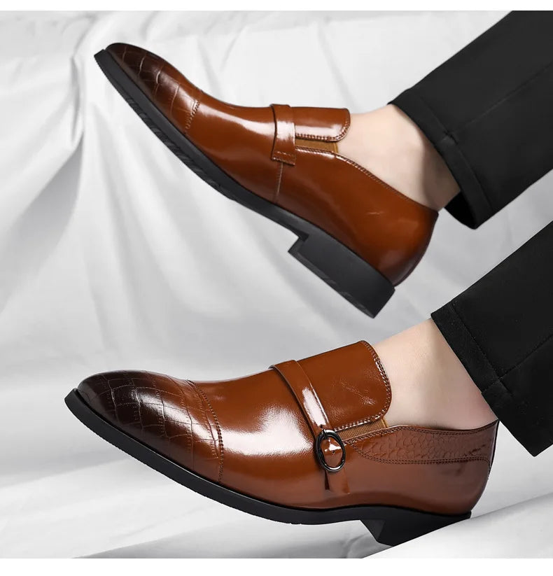 Designer Cow Leather Elegant Shoes Man Summer Autumn Business Casual Wedding Shoes Male British Style Fashion Dress Shoe Man