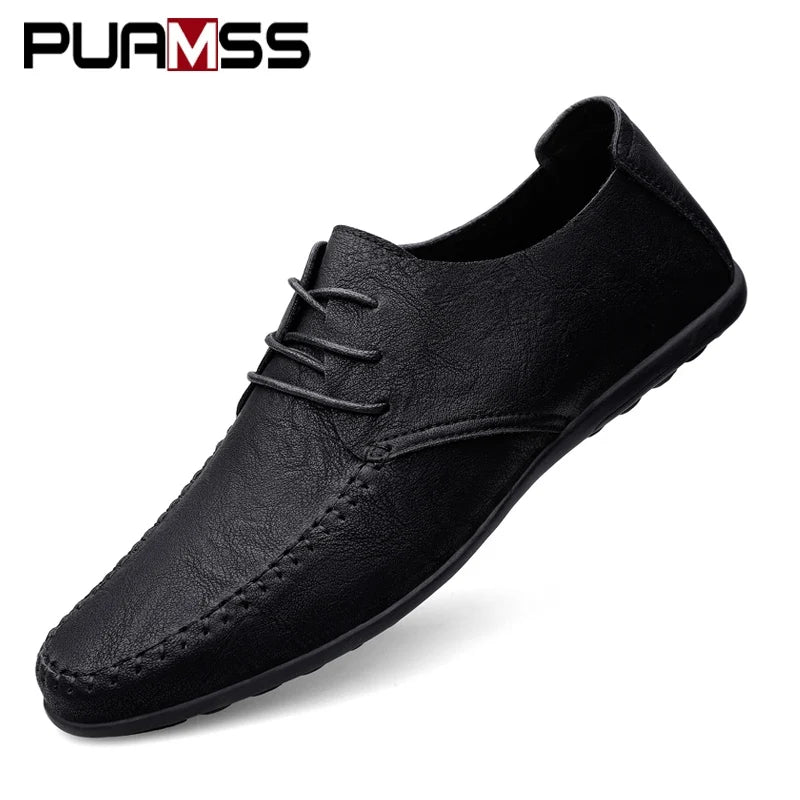 Men’s Fashionable Leather Shoes – Stylish Casual Dress Footwear for Adults