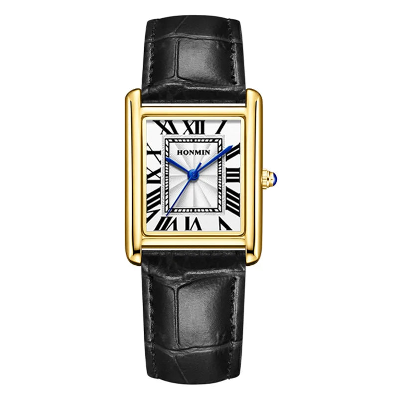 New Elegant Watches for Women and Men Fashion Leather Strap Waterproof Quartz Wristwatches Couple's Watches Gifts Drop Shipping
