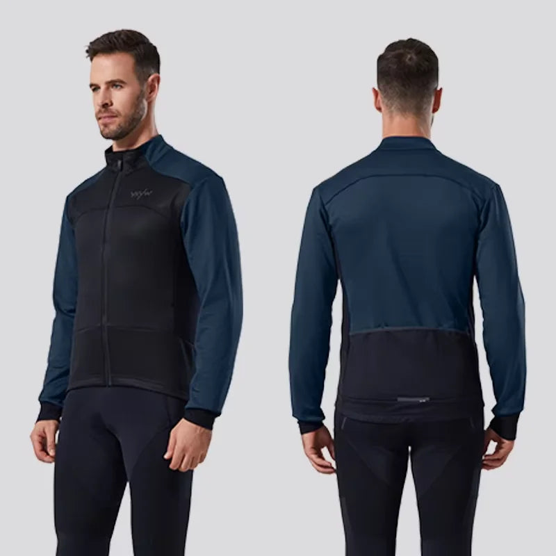 Men's Cycling Jacket Waterproof Windproof Road Bike Tops Winter 0°C Thermal Fleece Bicycle Jersey  Cycling Clothing