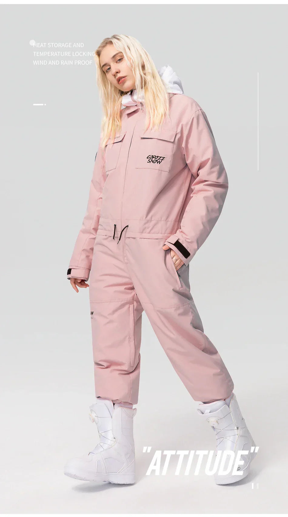 Thick Men Women One-Piece Ski Jumpsuit Outdoor Sports Snowboard Jacket Warm Jump Suit Waterproof Winter Clothes Overalls Hooded