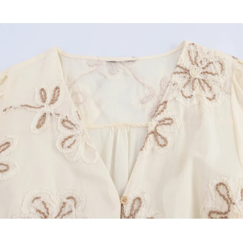Flower Embroidered Mini Dress Women Tassel Pleated Short Dresses for Woman Summer Beach Women's Dress Boho Dress Woman