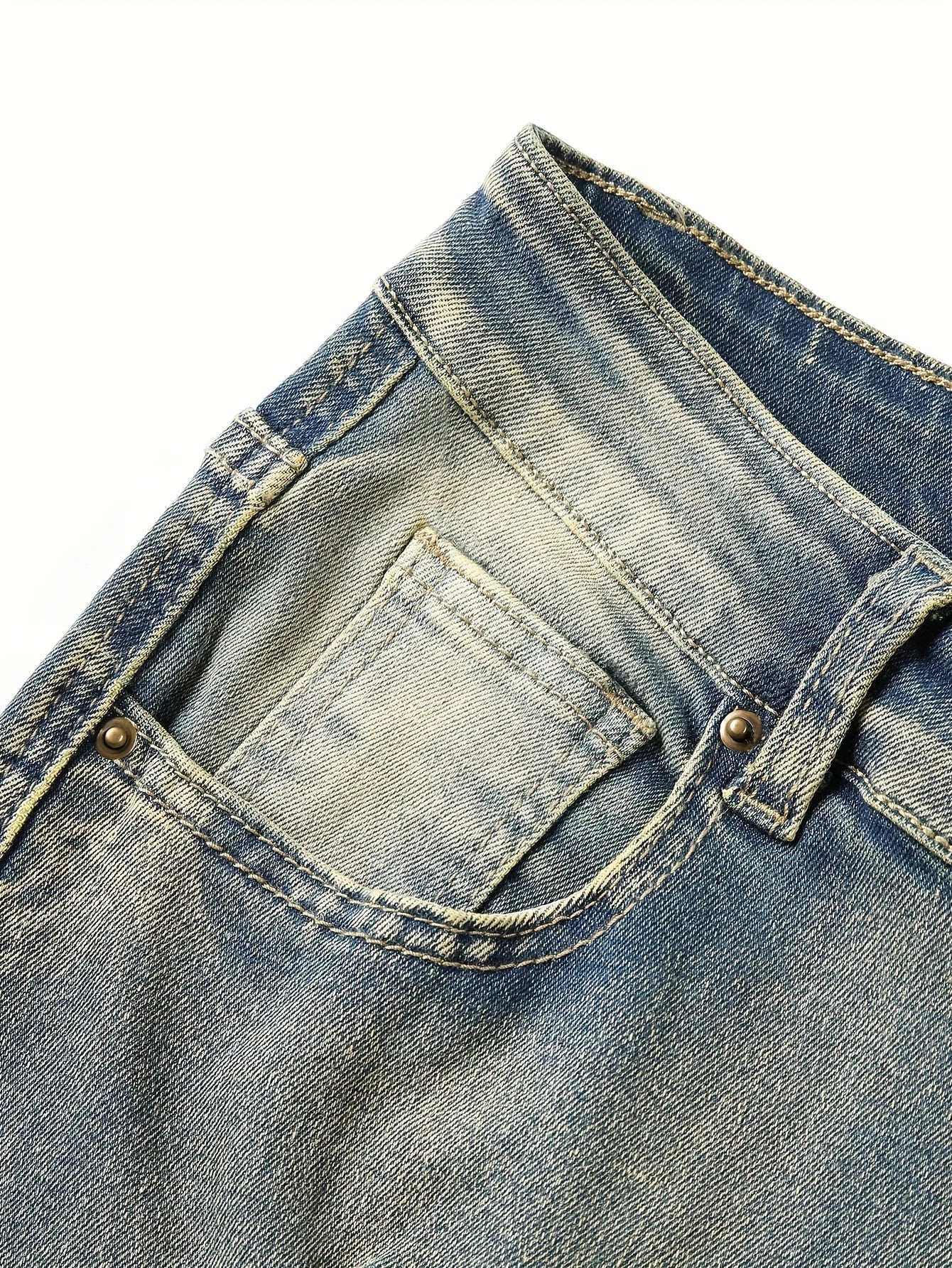European and American men's ripped stretch jeans with fringe - the best choice for fashion wear