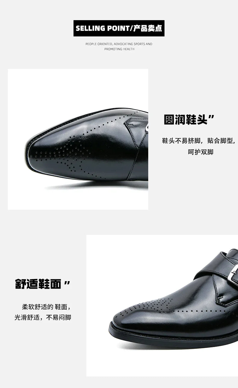 Leather Shoes For Man Loafers Casual Fashion Business Formal Shoes wedding Big Size Designer Shoes High Quality
