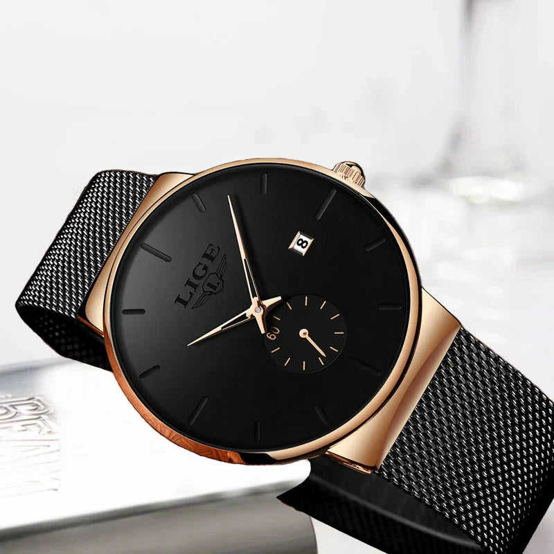 Ultra Thin Fashion Casual Ladies Watches Elegant Luxury Waterproof Business Quartz Watch for Women Gift Auto Calendar Clock