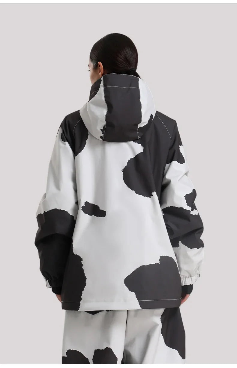 SNOW Winter Ski Jacket Men Waterproof Insulated Snow Tops Super Loose Snowboard Clothes Breathable Windproof Skiing Hoodies