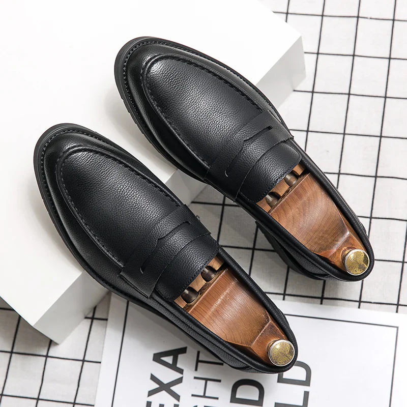 Men's Dress Shoes Formal Office Leather Brogues Shoes Male High Quality Casual Business Shoes Men Social Leather Loafers For Man