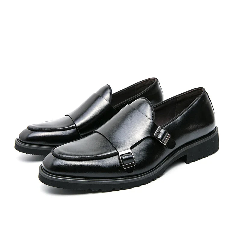 2026 Man Split Leather Shoes Rubber Sole Man Business Office Male Dress Lether Shoes Genuine Leather Wedding Party Shoes Plus 46