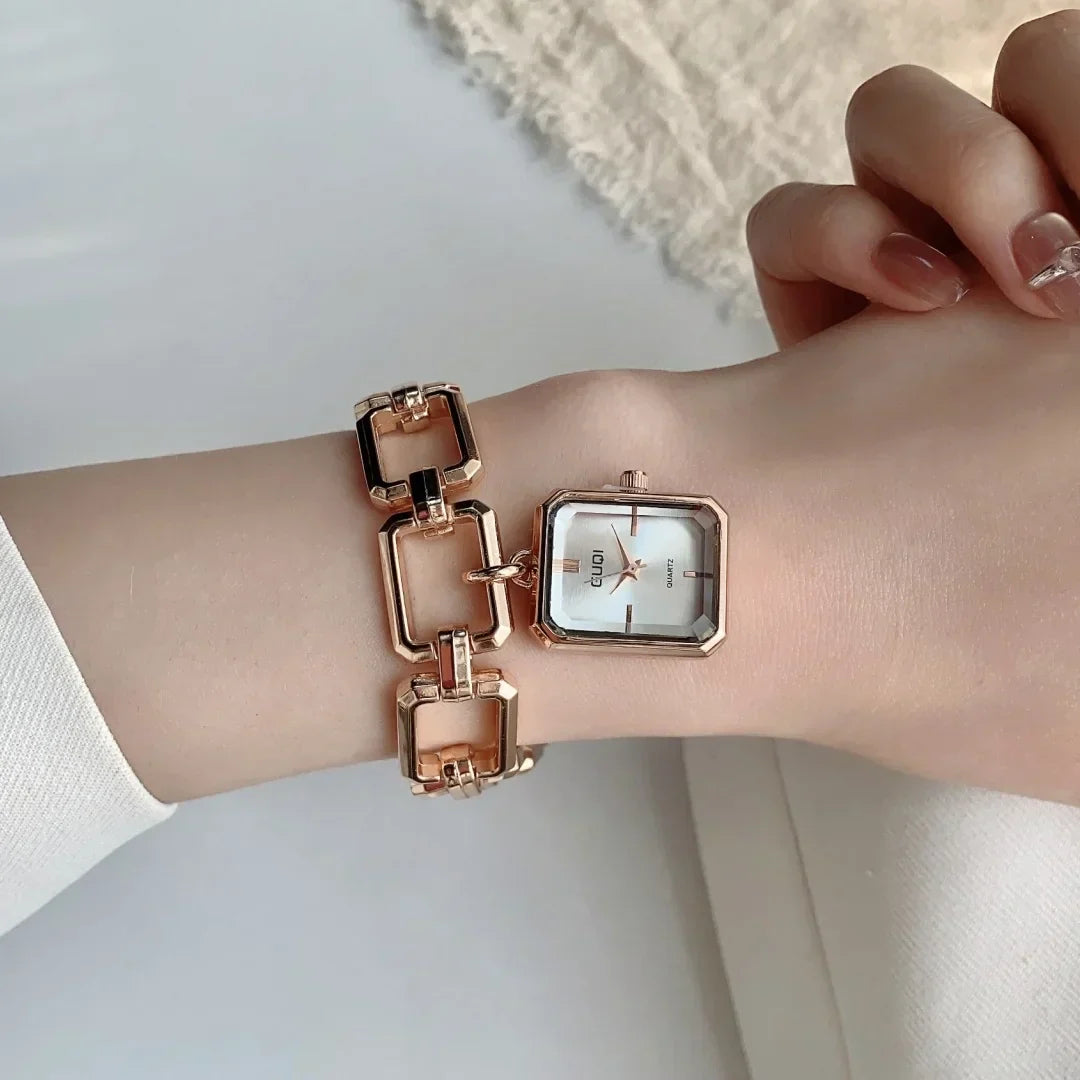 Women Quartz Watch Bracelet Square Dial Quartz Analog Women's Watches Ladies Wristwatch Elegant Female Clock Montre