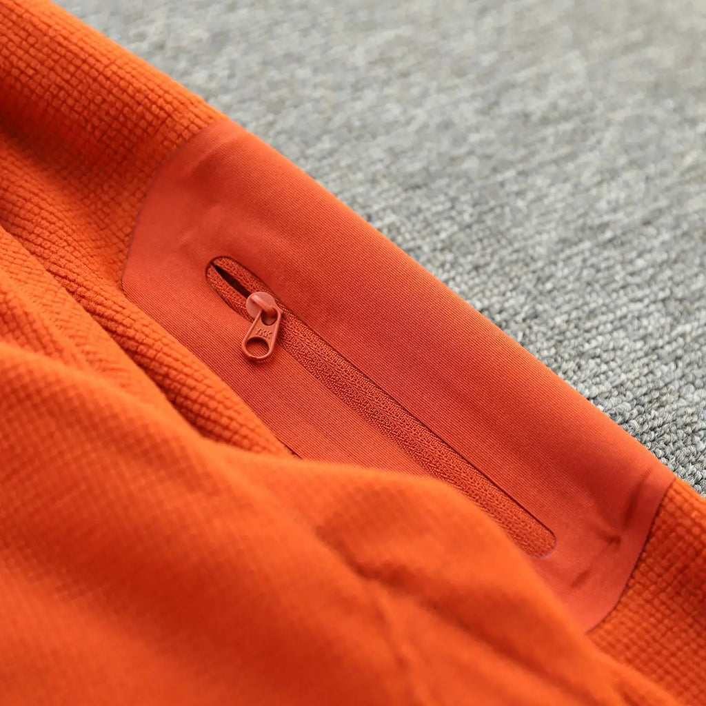 Outdoor Lightweight Fleece Sweatshirt Jacket Men's Zipper Closure Stand Collar Technical Fabric Comfortable Youth Fashion