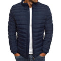 2025 Winter New Thick Men Warm Casual Men's Outwear Coats Solid Stand Collar Male Windbreak Cotton Padded Down Jacket
