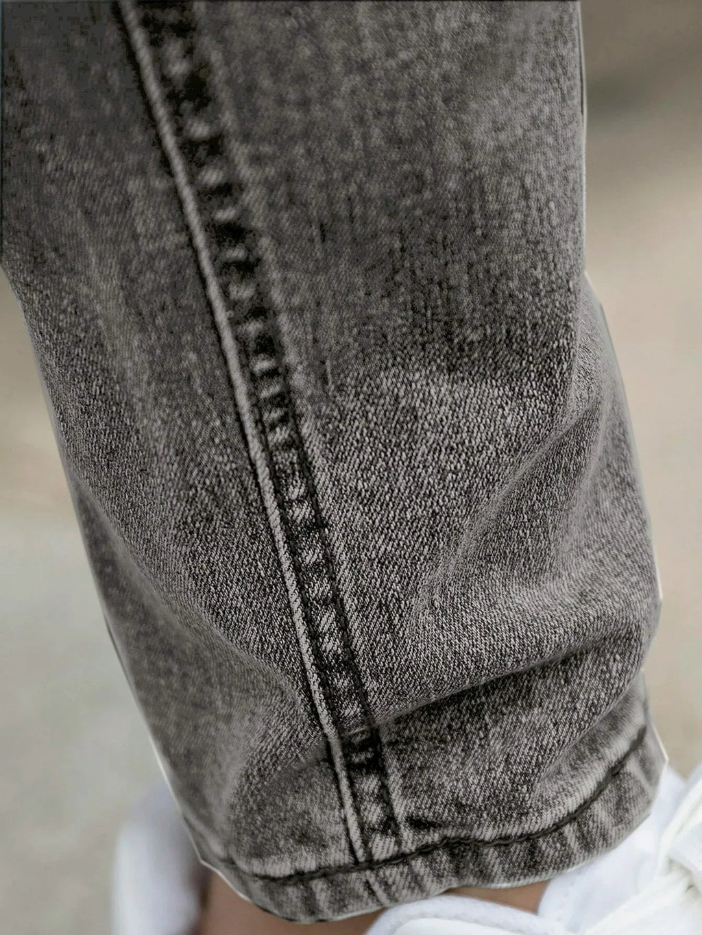 1 Piece of Men's Four-Season Snowflake Washed Fashion Jeans, Stretch Slim Fit Light Gray Dark Black Casual Denim Pants, Normcore and Fashionable, Suitable for Everyday Wear